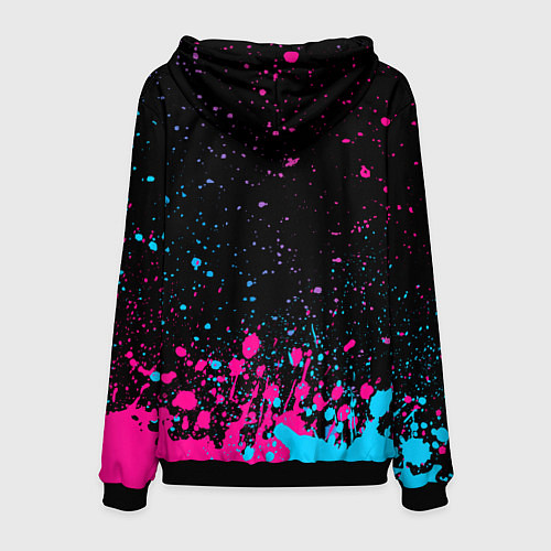 Мужская толстовка The Killers - neon gradient посередине / 3D-Черный – фото 2