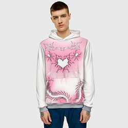 Толстовка-худи мужская Сердце сколопендры, цвет: 3D-меланж — фото 2