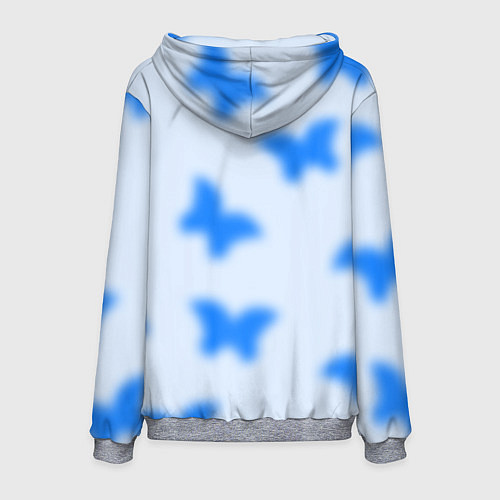 Мужская толстовка Y2K blue butterfly / 3D-Меланж – фото 2