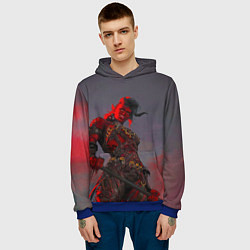 Толстовка-худи мужская Карлах из Baldurs Gate 3, цвет: 3D-синий — фото 2