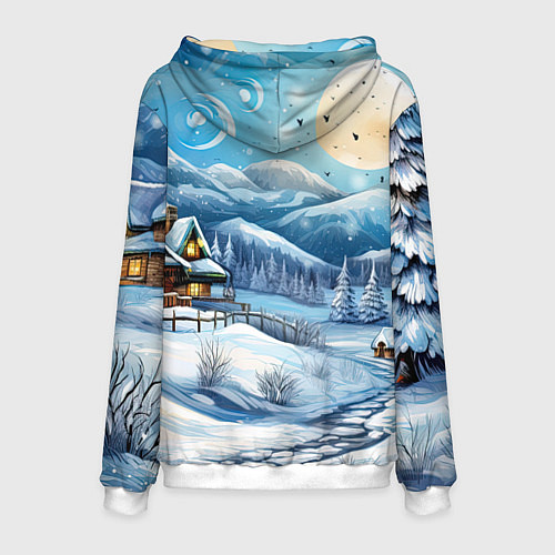 Мужская толстовка Зима предновогоднее настроение / 3D-Белый – фото 2