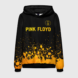 Толстовка-худи мужская Pink Floyd - gold gradient посередине, цвет: 3D-черный