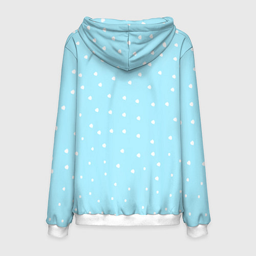 Мужская толстовка Лама - альпака в наушниках / 3D-Белый – фото 2