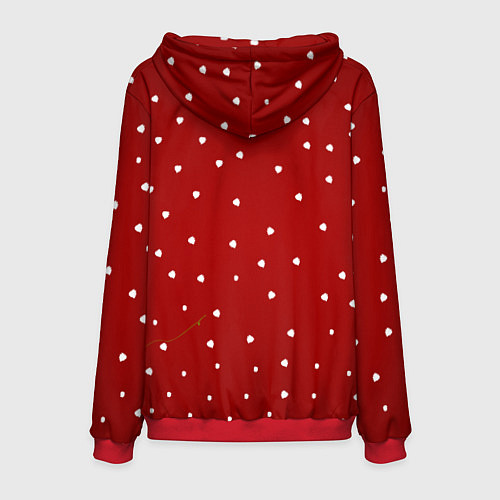 Мужская толстовка Лама - альпака с леденцом / 3D-Красный – фото 2