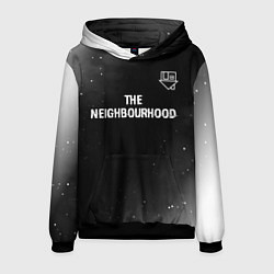 Мужская толстовка The Neighbourhood glitch на темном фоне посередине