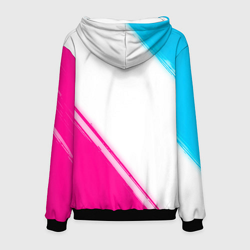 Мужская толстовка Manowar neon gradient style вертикально / 3D-Черный – фото 2