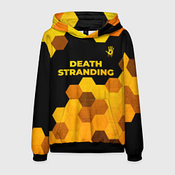 Мужская толстовка Death Stranding - gold gradient посередине