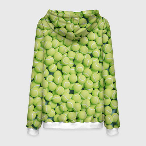Мужская толстовка Много теннисных мячей / 3D-Белый – фото 2