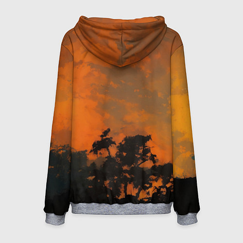 Мужская толстовка Чумной доктор на закате / 3D-Меланж – фото 2