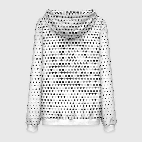 Мужская толстовка Manowar glitch на светлом фоне посередине / 3D-Белый – фото 2