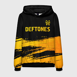 Толстовка-худи мужская Deftones - gold gradient посередине, цвет: 3D-черный