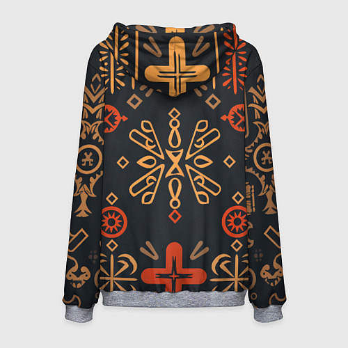 Мужская толстовка Орнамент в славянском стиле / 3D-Меланж – фото 2
