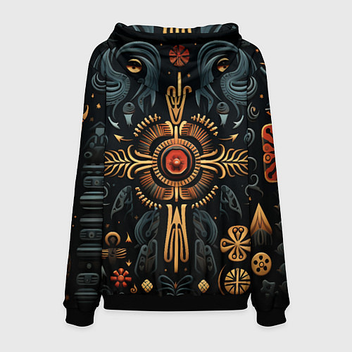 Мужская толстовка Паттерн в славянской стилистике / 3D-Черный – фото 2
