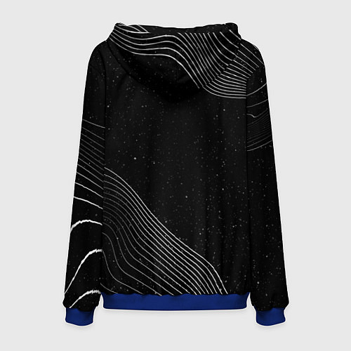 Мужская толстовка Фрирен кушает пончик / 3D-Синий – фото 2