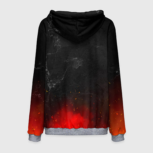 Мужская толстовка Никита в стиле Металлика - огонь и искры / 3D-Меланж – фото 2