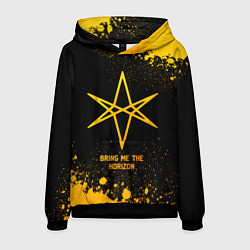 Толстовка-худи мужская Bring Me the Horizon - gold gradient, цвет: 3D-черный