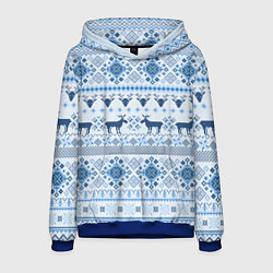 Мужская толстовка Blue sweater with reindeer