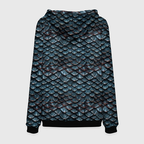 Мужская толстовка Dragon scale pattern / 3D-Черный – фото 2