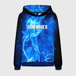 Толстовка-худи мужская Alan Wake 2 flame, цвет: 3D-синий