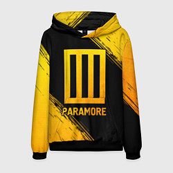 Толстовка-худи мужская Paramore - gold gradient, цвет: 3D-черный