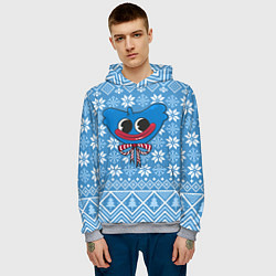 Толстовка-худи мужская Huggy Wuggy christmas sweater, цвет: 3D-меланж — фото 2