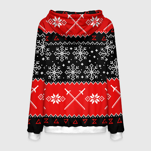 Мужская толстовка The Witcher christmas sweater / 3D-Белый – фото 2