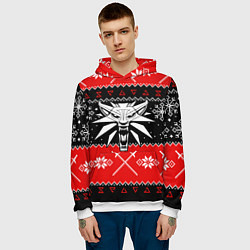 Толстовка-худи мужская The Witcher christmas sweater, цвет: 3D-белый — фото 2