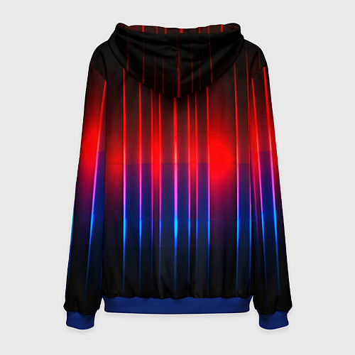 Мужская толстовка Неоновый узор неоновая шкала / 3D-Синий – фото 2