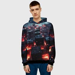 Толстовка-худи мужская Гармония форм, цвет: 3D-черный — фото 2