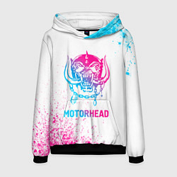 Толстовка-худи мужская Motorhead neon gradient style, цвет: 3D-черный