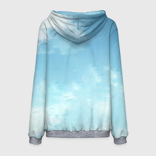 Мужская толстовка Фрирен с цветами в руке / 3D-Меланж – фото 2