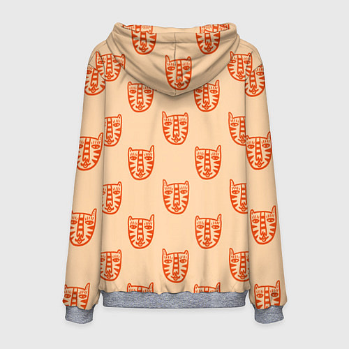 Мужская толстовка Drawn Tiger / 3D-Меланж – фото 2