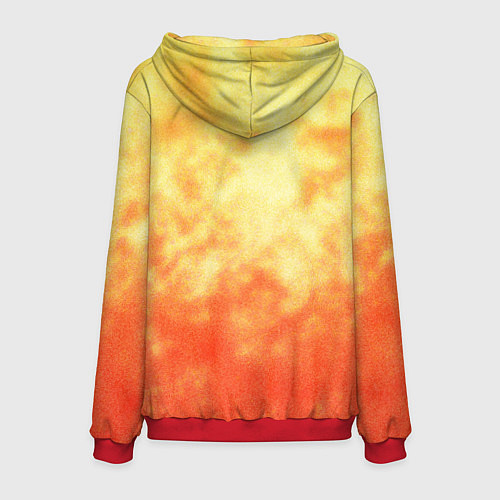 Мужская толстовка Огненный дикий кабан на фоне пламени / 3D-Красный – фото 2