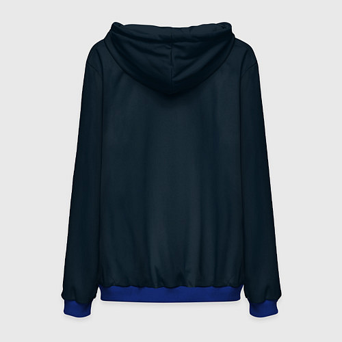 Мужская толстовка Новогодний ти рекс / 3D-Синий – фото 2