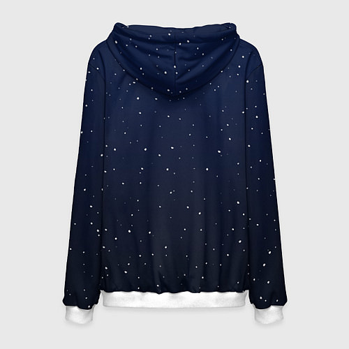 Мужская толстовка Дракон в костюме Санты / 3D-Белый – фото 2