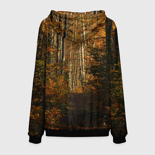 Мужская толстовка Алатырь на фоне леса / 3D-Черный – фото 2