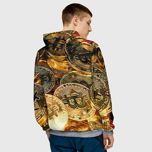 Мужская толстовка Золото цифровой эры / 3D-Меланж – фото 4