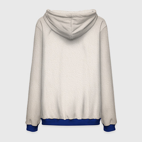 Мужская толстовка Французский бульдог в очках и рубашке / 3D-Синий – фото 2