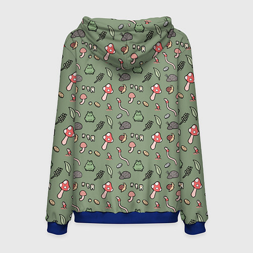 Мужская толстовка Goblincore - паттерн / 3D-Синий – фото 2