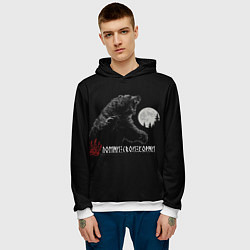 Толстовка-худи мужская Помни свои корни, цвет: 3D-белый — фото 2