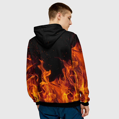 Мужская толстовка Слава роду / 3D-Черный – фото 4