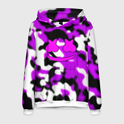 Толстовка-худи мужская Marshmello camo, цвет: 3D-белый