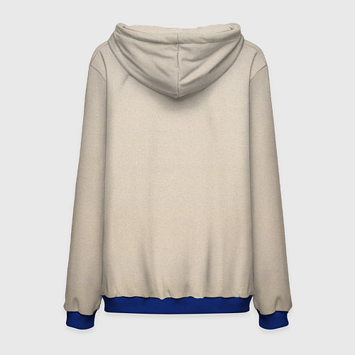 Мужская толстовка Новогодняя ель акварелью на холсте / 3D-Синий – фото 2