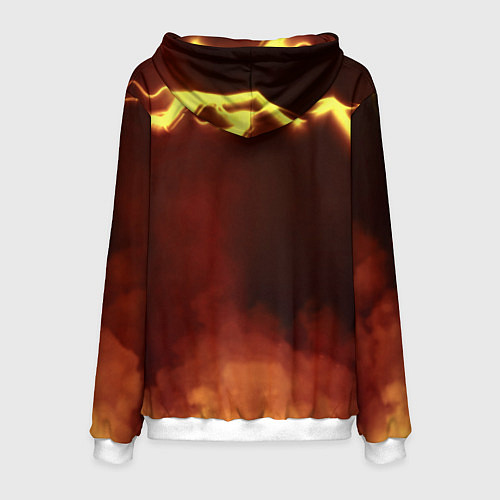 Мужская толстовка Doom storm огненное лого / 3D-Белый – фото 2