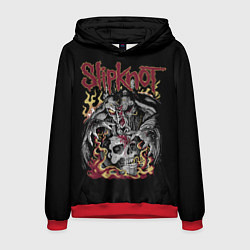 Толстовка-худи мужская Slipknot - злодей, цвет: 3D-красный