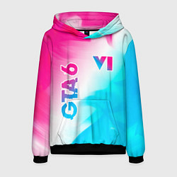 Мужская толстовка GTA 6 neon gradient style вертикально