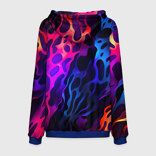 Мужская толстовка Камуфляж из ярких красок / 3D-Синий – фото 2