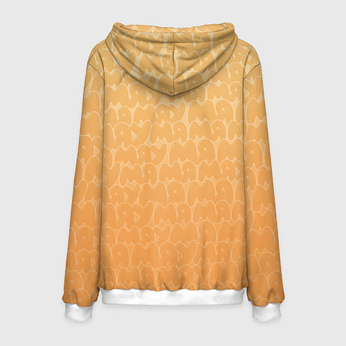 Мужская толстовка Рыжий кот с гитарой / 3D-Белый – фото 2