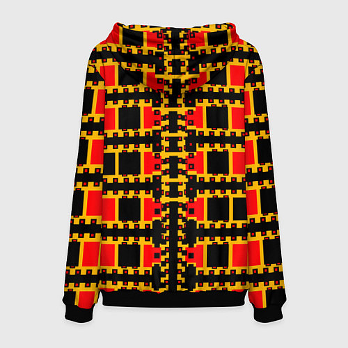 Мужская толстовка Королевские квадраты / 3D-Черный – фото 2