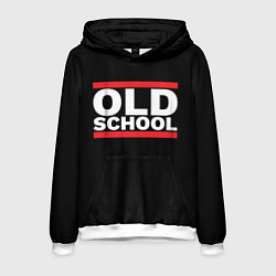 Толстовка-худи мужская Old school - experience, цвет: 3D-белый